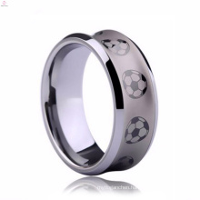 Personalized Creative My Style Fashion Jewelry Football Pattern Tungsten Ring